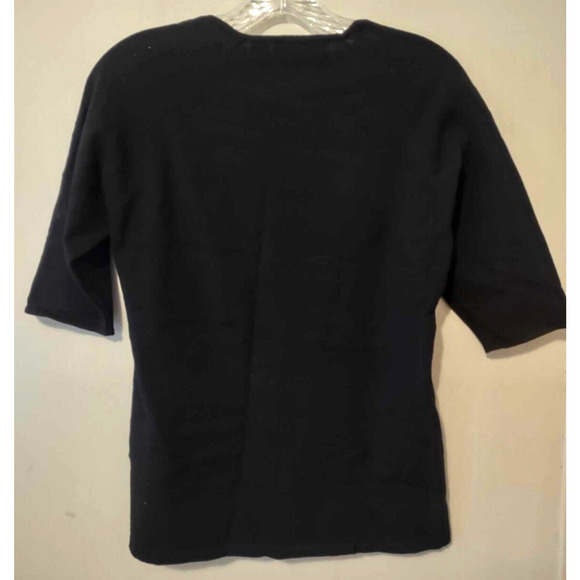 Dana Buchman Black Square Neck 3/4 Sleeve Top Size Large - Picture 3 of 3